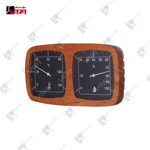 出口桑拿配件赤杨双表木制+铝板温湿度计桑拿附件干蒸房