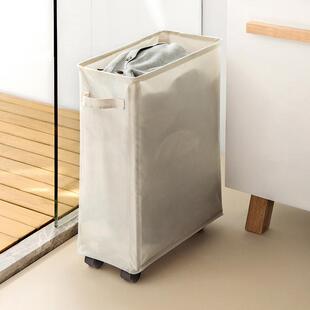 脏衣篓高颜值夹缝带轮窄收纳篮宿舍家用袜子桶可移动折叠脏字篓筐