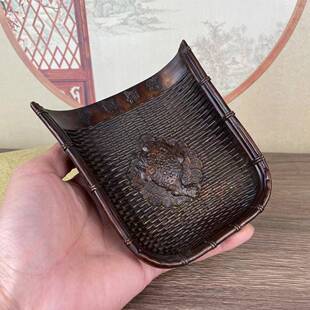 仿古金蟾簸箕摆件新居家用室内客厅五谷丰登办公室装饰工艺品摆件