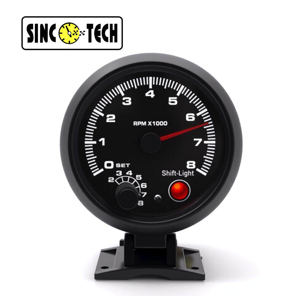 95MM汽车改装转速表3.75英寸通用0-8000RPM报警功能仪表1-8缸