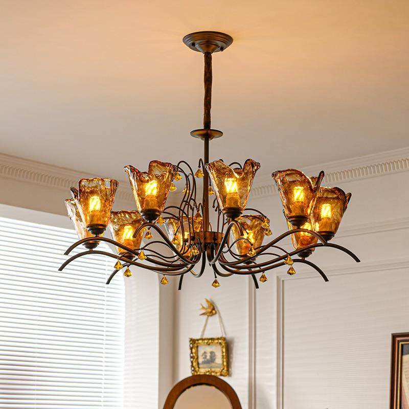 中古风法式复古客厅吊灯大厅主灯美式南洋风高端大气设计师餐厅灯