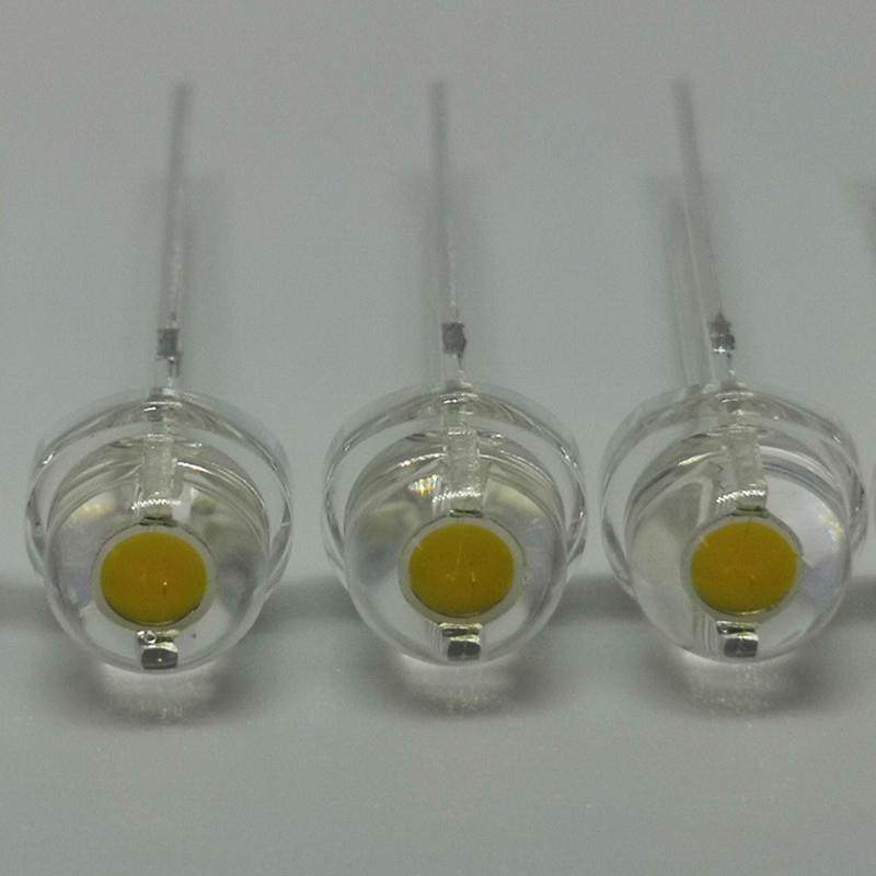 F5大杯低衰草帽白光8-9流明5mm草帽白光灯珠led大量现货供应