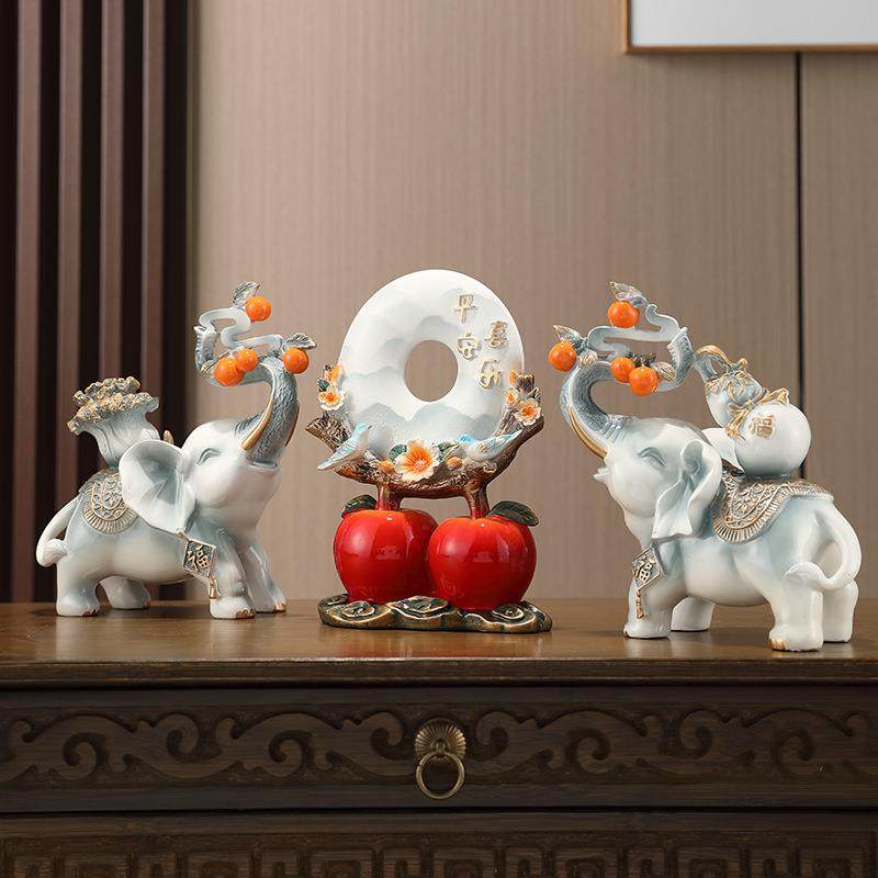 事事如意财福大象一对创意家居玄关客厅电视柜摆件轻奢高档装饰品,畜牧/养殖物资,畜牧/养殖器械,淘宝优惠券,粉丝福利购,淘宝优惠卷