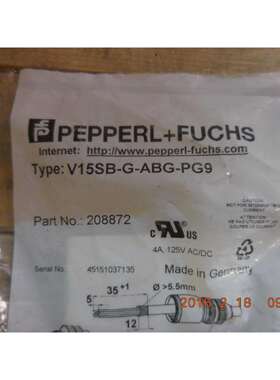 P+F倍加福V15SB-G-ABG-PG9DP出，M12针头