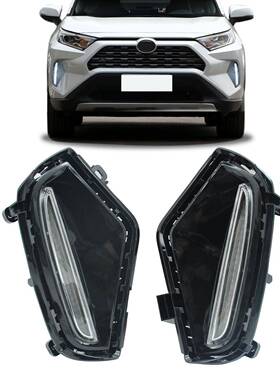 适用于丰田RAV42018-2022双色日行灯日间行转向灯直销