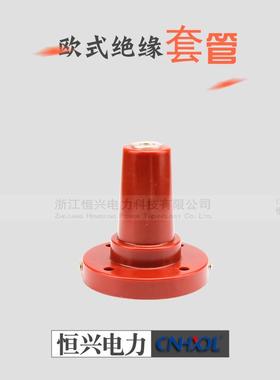 恒兴电力单边套管DBTG-12KV/630A欧式箱变开关柜单通穿墙套管树脂