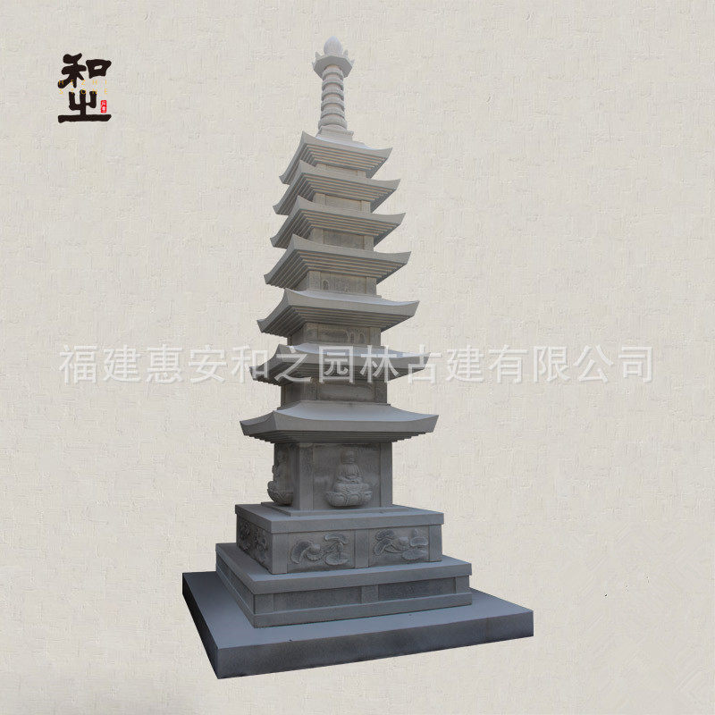 福建供应寺院各种石雕佛塔舍利塔经幢塔加工花岗岩石塔