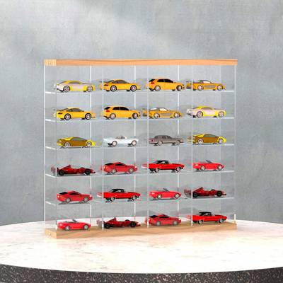 小型汽车模型收纳盒1∶64多美卡风火轮TOMSC陈列柜子玩具车展示盒