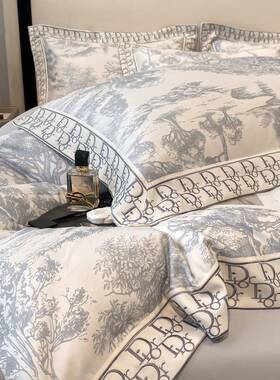A10L欧式160支被套四件套床单100纯棉床笠轻奢感床上用品