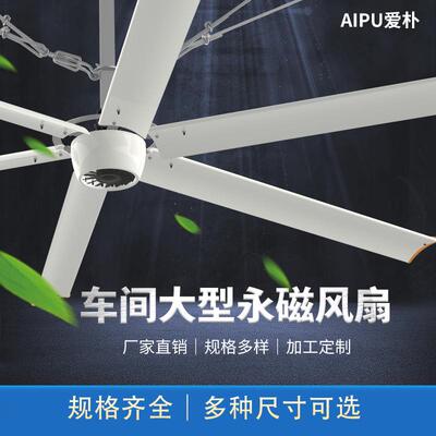 6.1m6叶永磁无刷散热大型吊扇体育馆无刷降温1.5kw大功率工业风扇