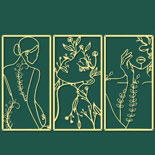 简约金属壁挂艺术剪影女性身体线条家居客厅墙面壁挂装饰品