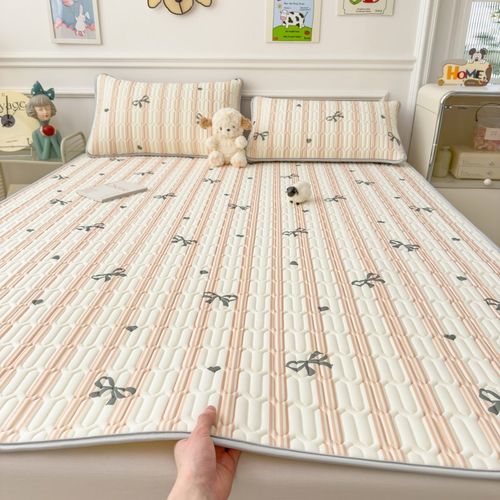 宝缦仙乳胶凉席可水洗双人床三件套单人床2两件套