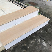 原木风加厚木纹楼梯踏步瓷砖梯级地砖公寓室外台阶一体式 防滑哑光