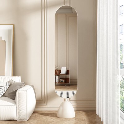 北欧落地镜家用客厅全身镜女生化妆卧室贴墙穿衣镜少女轻奢试衣镜