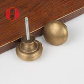 仿古纯铜对装 圆形衣柜开门拉手橱柜推拉实木门把手配件 铜拉手中式