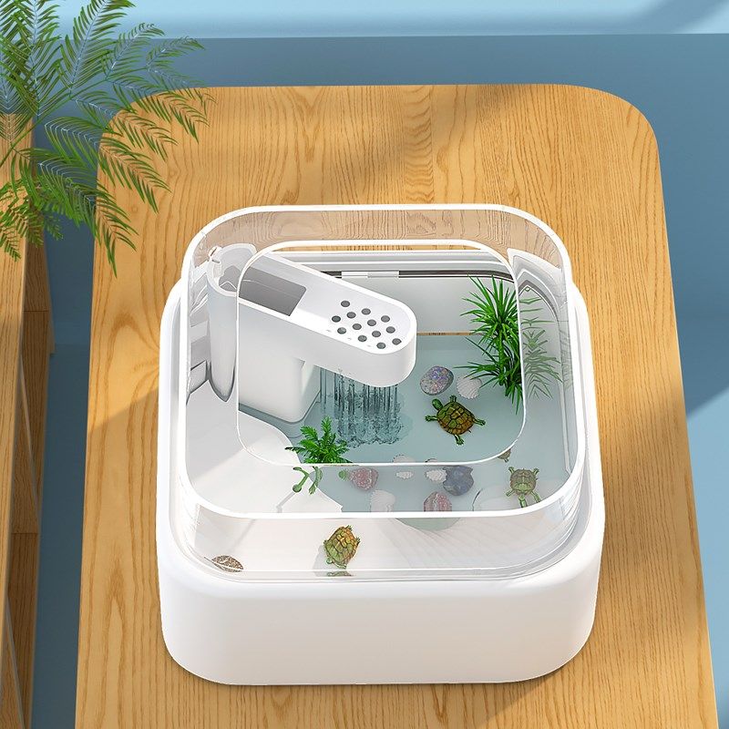 乌龟缸家用造景别墅专用养龟盆带晒台生态雨淋循环全景观赏饲养缸,宠物/宠物食品及用品,龟缸,淘宝优惠券,粉丝福利购,淘宝优惠卷