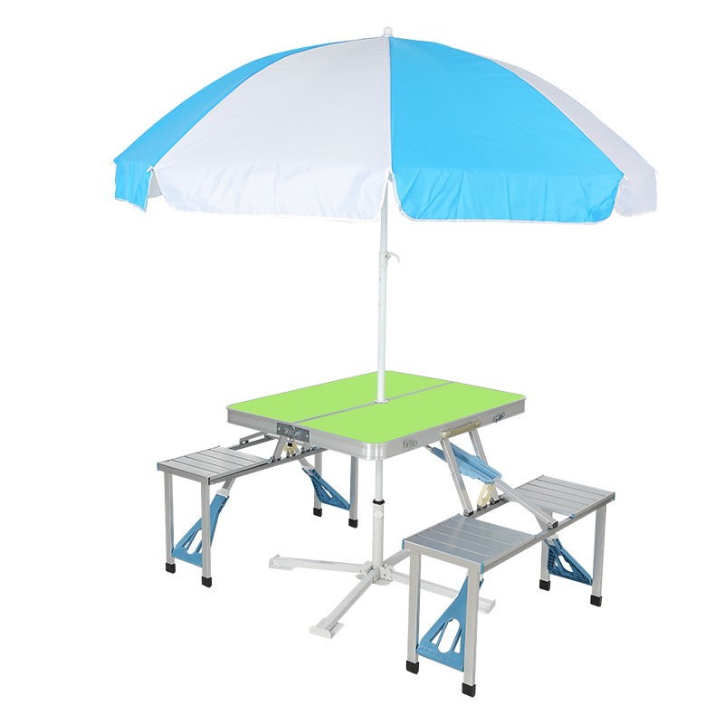 折叠桌铝合金连体桌椅可折叠室野餐烧烤桌户外活动办公桌一体桌子
