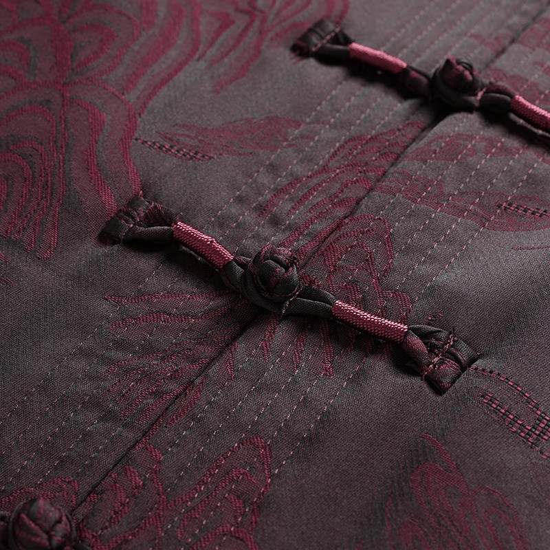 中老年人爸爸装春秋款夹克唐装男中国风汉服外套爷爷休闲老人套装