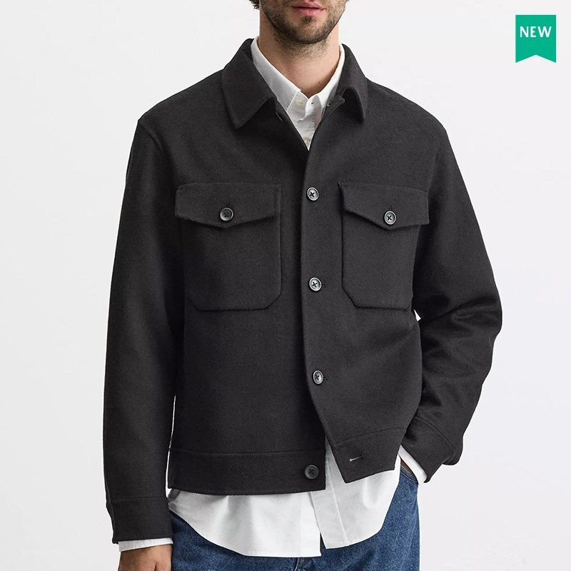 柜699!春秋新品男装羊毛混纺双面面料长袖衬衫式外套ZA5854404,男装,夹克,淘宝优惠券,粉丝福利购,淘宝优惠卷