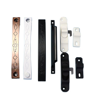 折叠纱门把手拉手配件无轨防蚊伸缩推拉式纱窗门五金配件开关锁件