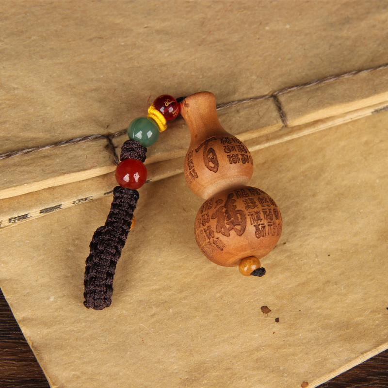 桃木葫芦挂件 桃木百福葫芦挂件  桃木葫芦 百福葫芦