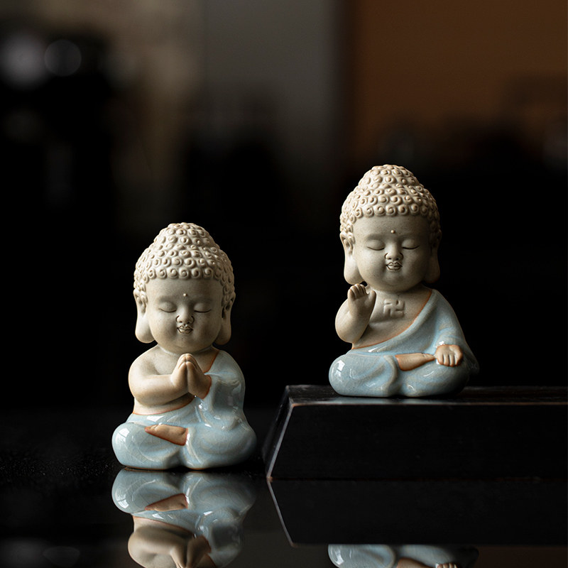 久造中式汝窑宝宝佛摆件禅意家居如来佛像茶宠茶桌桌面车载装饰品,家居饰品,装饰摆件,淘宝优惠券,粉丝福利购,淘宝优惠卷