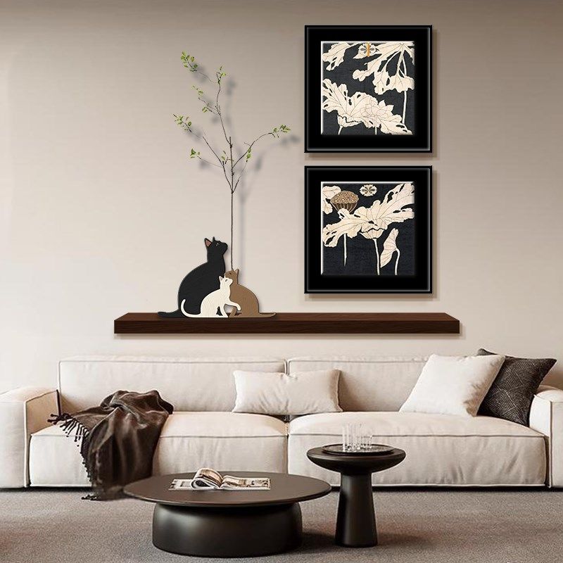 中古风客厅装饰画叠加创意组合沙发背景墙轻奢高级感诧异高级挂画,家居饰品,现代装饰画,淘宝优惠券,粉丝福利购,淘宝优惠卷