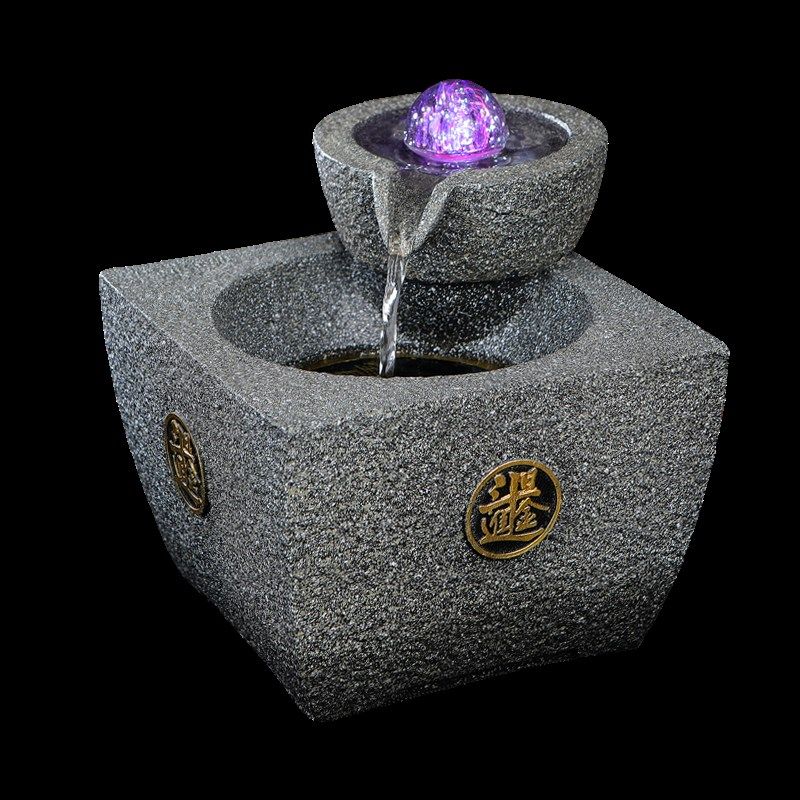 日进斗金招财进宝流水生财摆件循环水景新中式办公室前台茶室桌面,家居饰品,流水摆件,淘宝优惠券,粉丝福利购,淘宝优惠卷