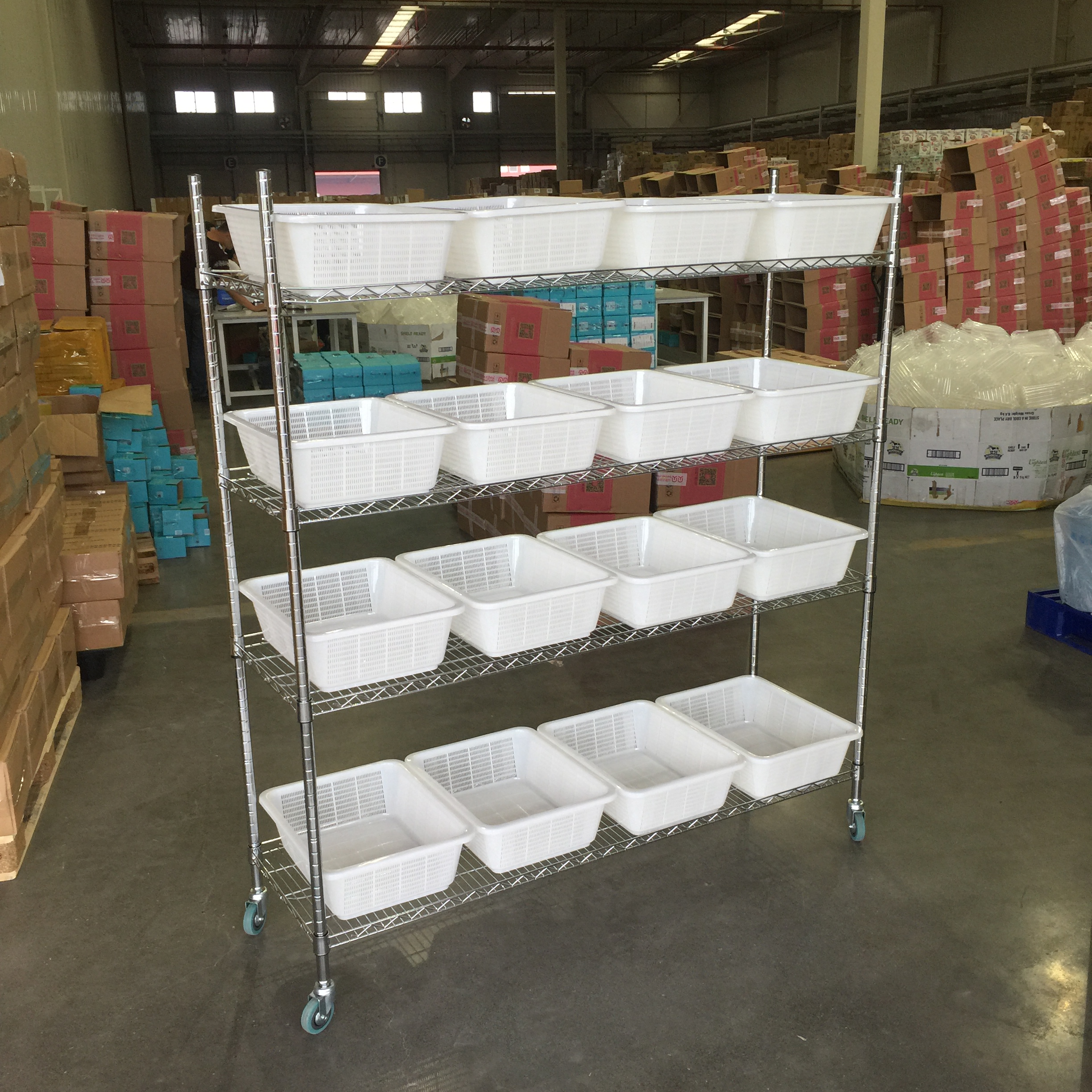 物流仓库配货车 电商分拣选车 仓储置物架理货推车发货车