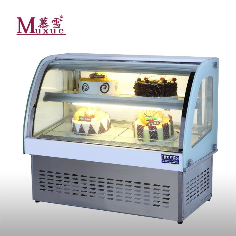 桌上弧柜形蛋糕展示台面西点陈列保鲜柜冷台冷式风藏面976包柜
