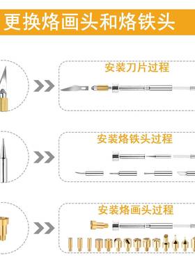 95ps电烙铁套烙蓝色美规画电焊笔装雕刻笔件套焊DIY木材c维修接家