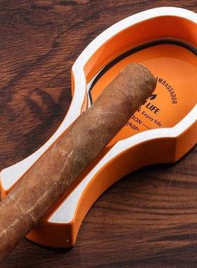 轻奢季风雪件烟灰缸金属便携创意个性烟缸客厅家用茄雪配JF-29104