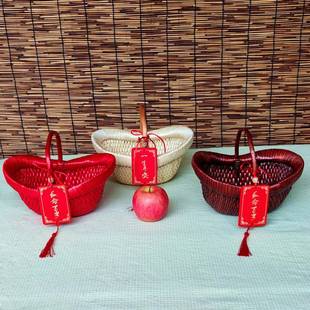 笸簸编箕柳编箩簸箕手工编织柳筐篮子F75S7S6T收纳筐篮垸子筐?农