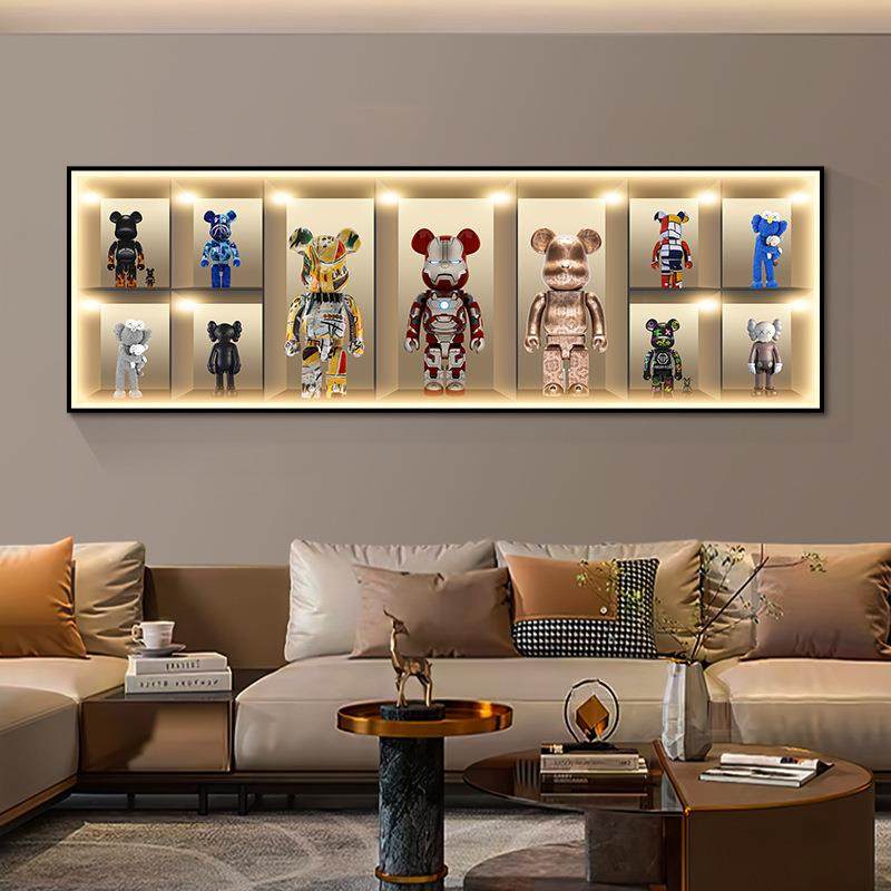 暴力熊客级厅约装饰画轻奢床头沙发背景挂画高感房间现代CTH-暴力,家居饰品,现代装饰画,淘宝优惠券,粉丝福利购,淘宝优惠卷