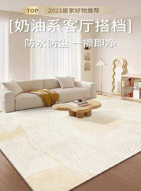 客简厅地毯奶20230407风高级感轻奢约沙发茶几毯油家用免大面积全