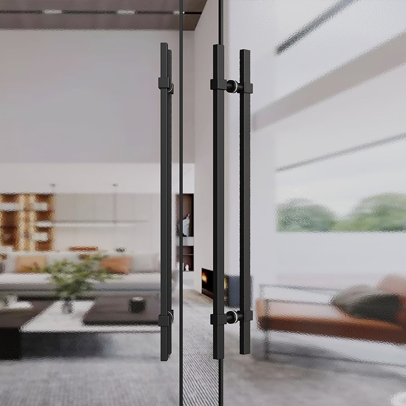 高档加厚不锈钢玻璃门拉手现代金色实木门把手会议室推拉门大拉手