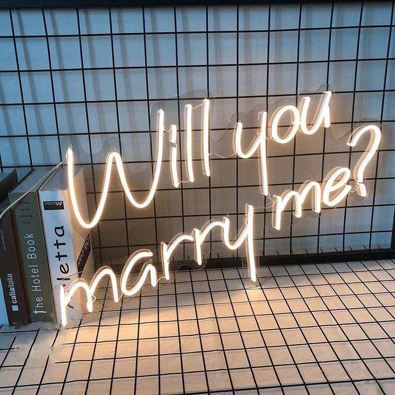 WillYouMarryMe霓虹灯你愿意嫁给我吗浪漫求婚礼led外贸