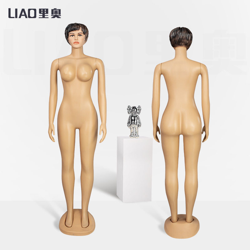 厂家批发非洲南美假人模特女全身化妆头大胸翘臀肤色塑料女模