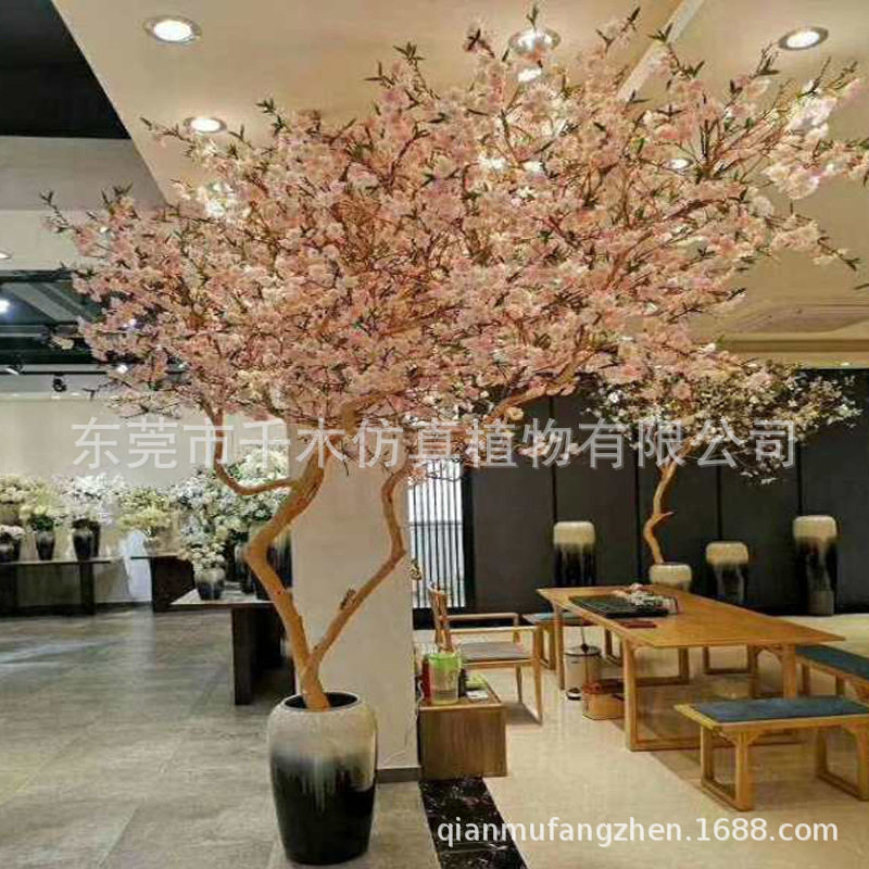 仿真花树影楼场景布置仿真桃花景观玉兰花婚庆装饰影视道具摆件