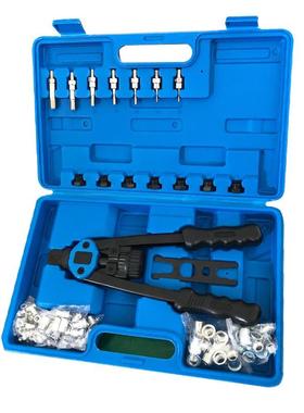 110pc手动铆钉机/铆钉枪螺母工具M3-M8螺纹螺母铆钉机铆钉套件