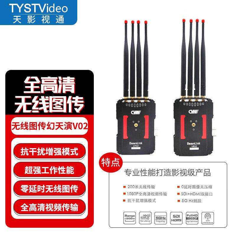视晶无线图传V02天演路点对点式800米SDIHDMI接口一发一收