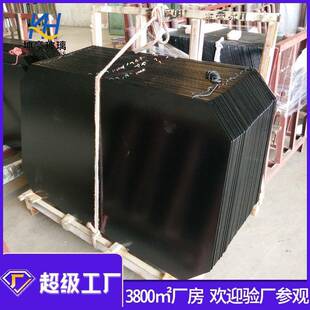 东莞玻璃厂专业生产8mm异形桌面玻璃黑色烤漆钢化玻璃桌面玻璃