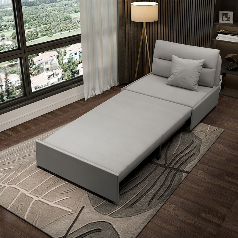 科技布沙发床坐卧两用客厅多功能80cm小户型可折叠单人1米宽皮质