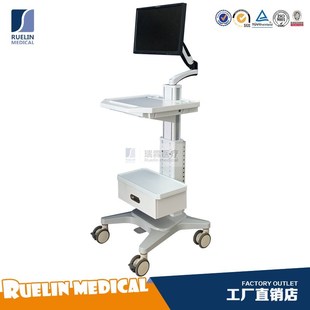 电脑移动推车台式一体机显示器支架KVM工作站数据中心机房运维车