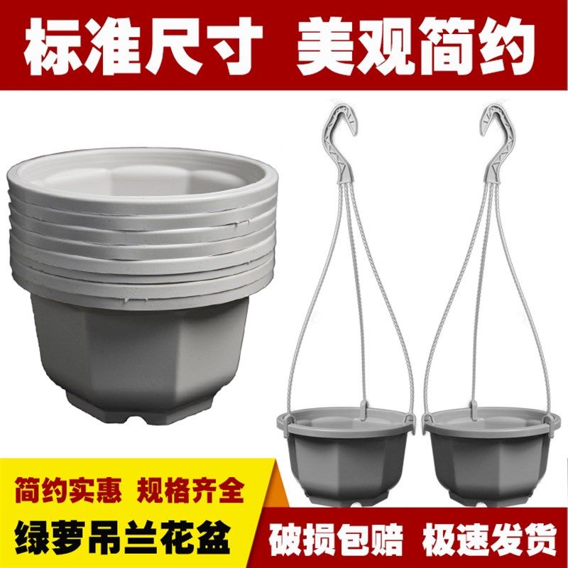 吊兰吊蓝八角花盆塑料悬挂壁挂带吊钩挂钩情人泪佛珠多肉小盆包邮