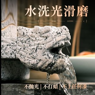 石磨 家用磨盘老石磨青石石磨家用磨盘手工石磨流水摆件石磨茶盘