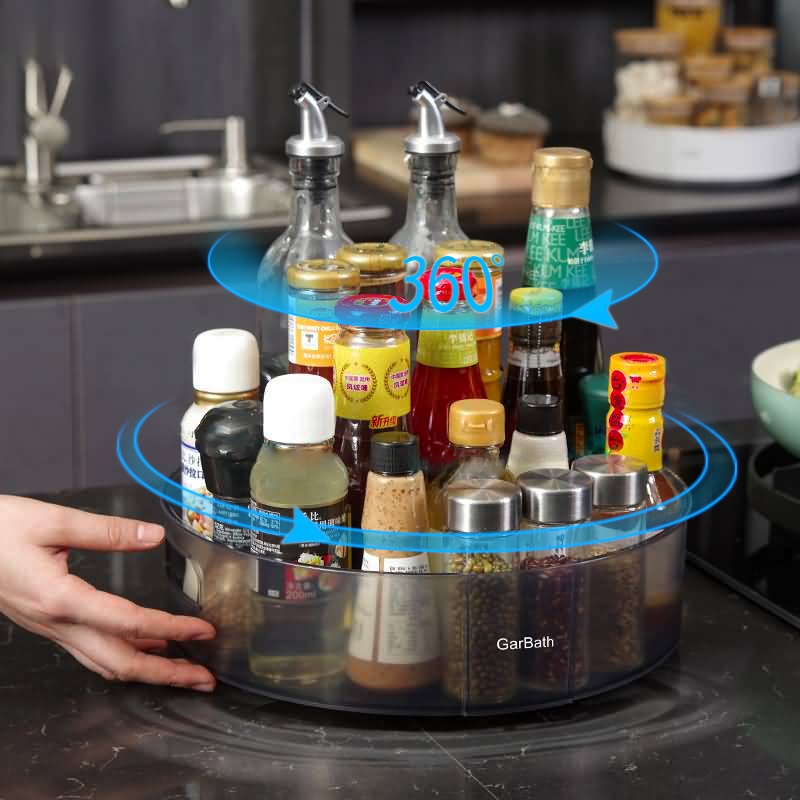 旋转调料置物架厨房台面多功能酱油瓶调味料收纳用品大全托盘神器