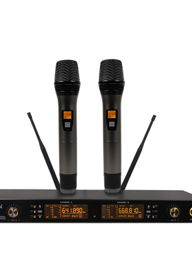 NGN专业无线话筒麦克风一拖二舞台演出家用会议KTV防啸叫麦克风