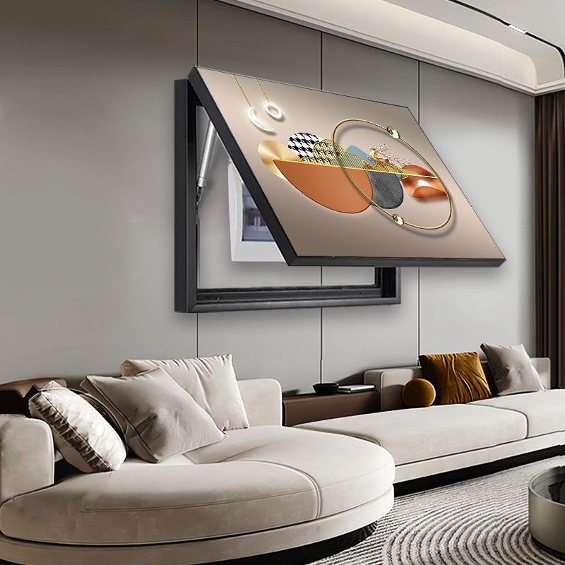 电表箱装饰画免打孔简约遮挡箱客厅开关电表盒配电箱电闸挂画挂钟