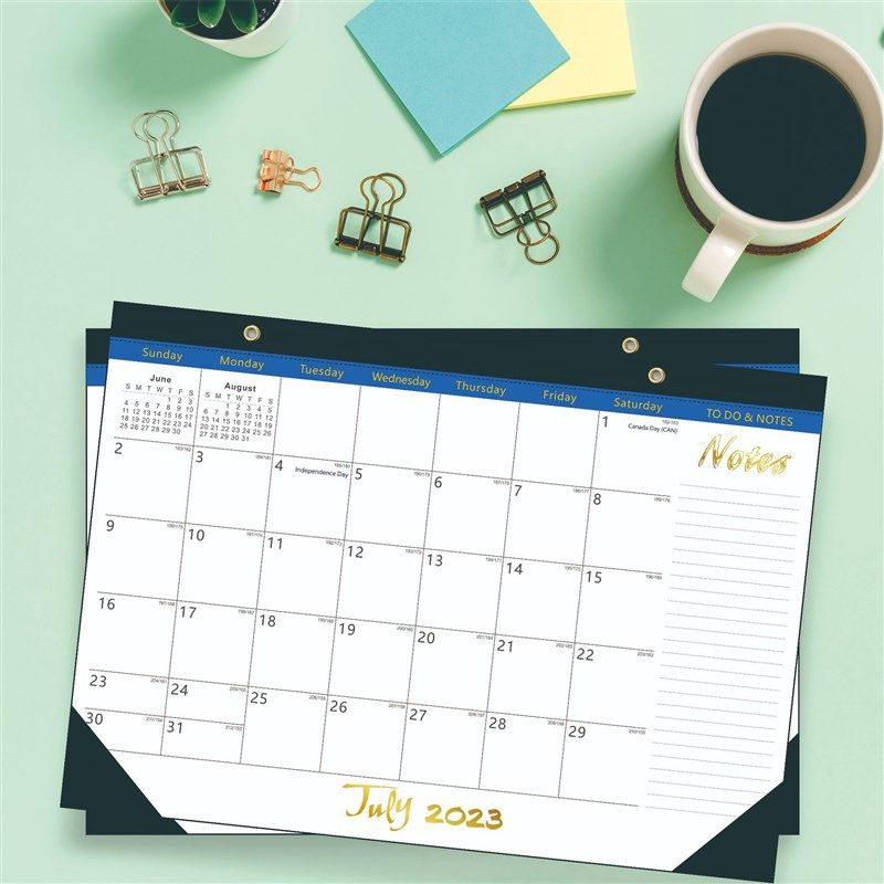 2023-2024年18个月英文日历 挂墙式挂历桌面桌历记事日历月历备忘